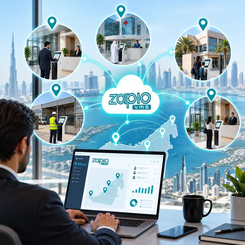Multiple UAE office locations connected to one Zapio platform