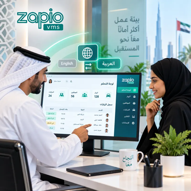 Arabic and English visitor management for UAE workplaces